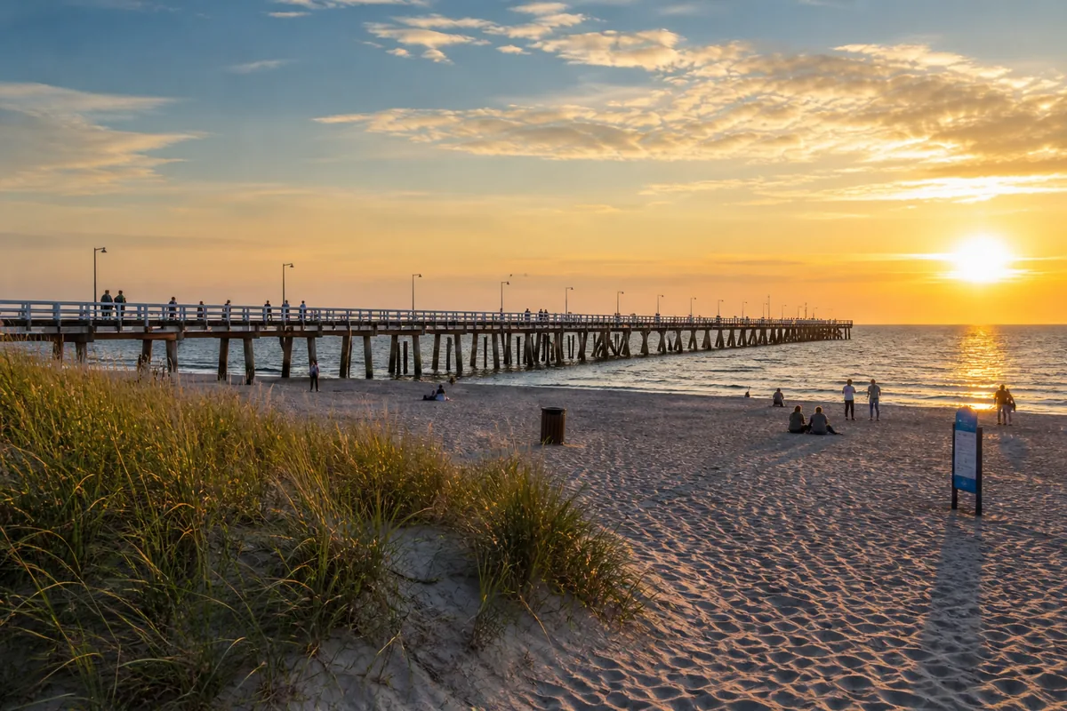 Palanga pier on the Baltic Sea